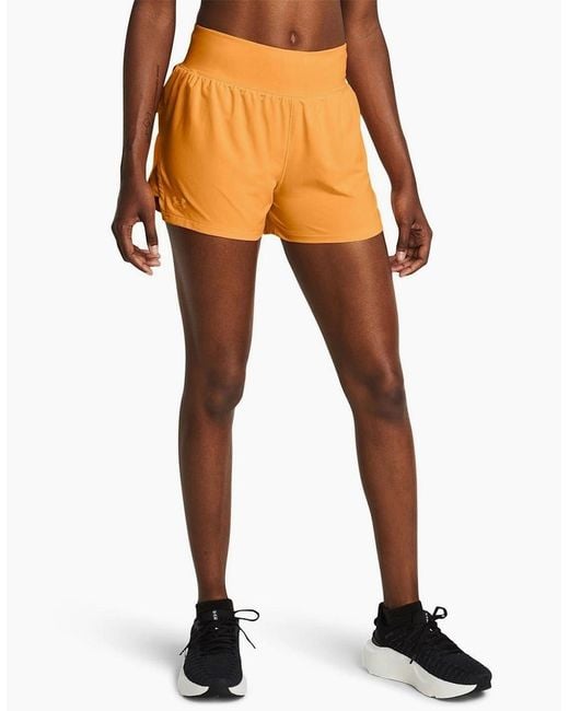 Under Armour Orange Run Stamina 3 Running Shorts