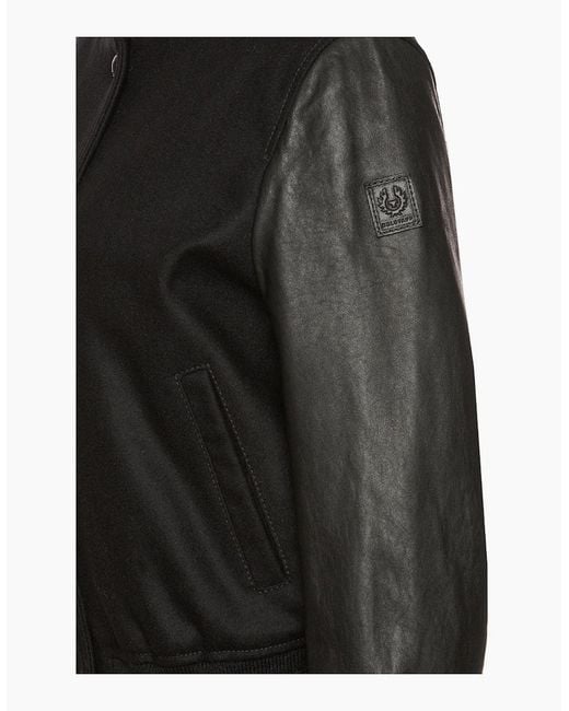 Belstaff Black Willow Leather Bomber Jacket
