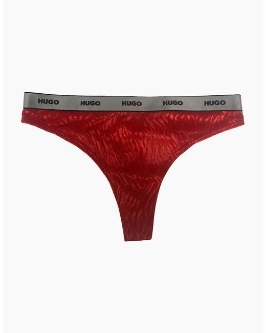 Boss Red 3-Pack Classic Logo Lace Thongs Gift Set, W