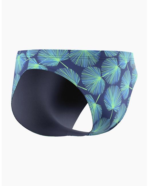 Speedo Blue Beachstar Palm Leaf All-Over Print Swim Briefs for men
