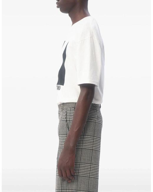 Valentino White Chez Print Jersey T-Shirt for men