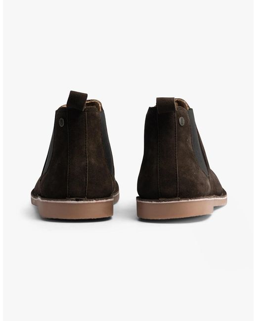 Jack & Jones Black Bravo Suede Chelsea Boots Pirate for men
