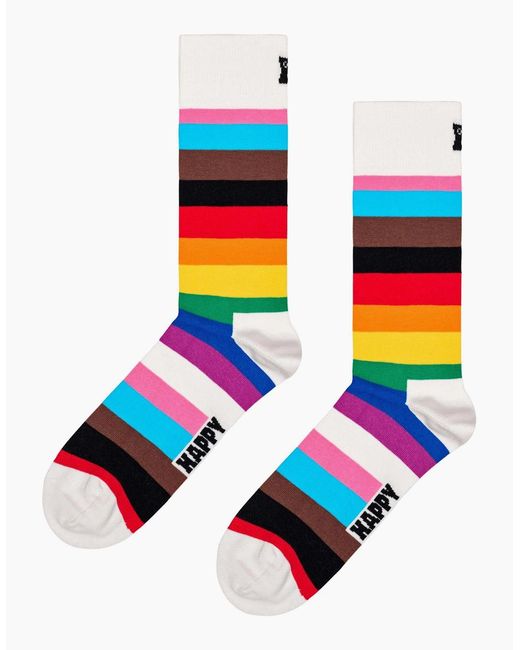 Happy Socks White 2-Pack Pride Socks Gift Box