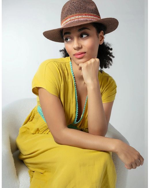 Nooki Design Brown Havana Trilby Hat