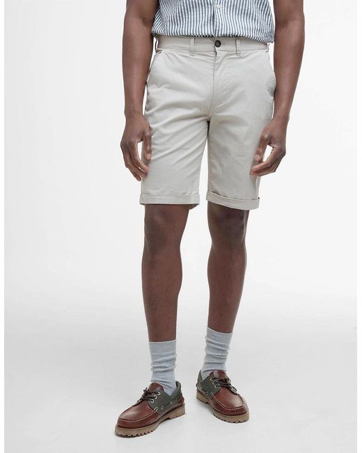 Barbour Gray Smart Chino Short for men