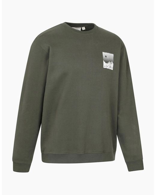 Mountain Warehouse Green Mountain Scene Sweatshirt for men
