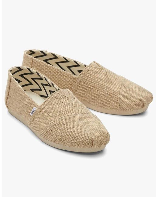 TOMS White Alpargata Canvas Espadrille Natural