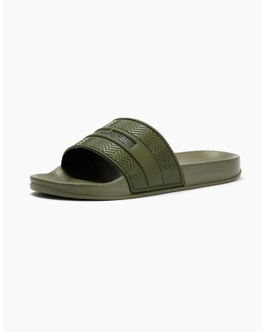 Original Penguin Green Penguin Paradise Khaki Slides for men