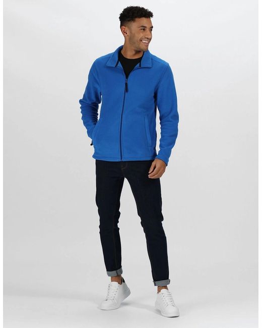 Regatta Blue Professional Plain Micro Fleece Full Zip Jacket (Layer Lite) for men