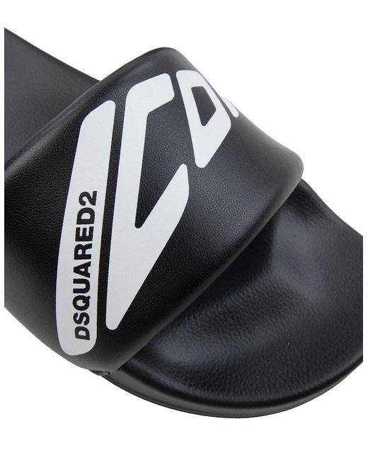 DSquared² Black Icon New Generation Slides for men