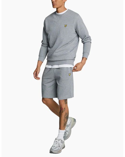 Lyle & Scott Blue Lyle & Scott Shorts Sweat Gym Yoga Summer Beach Bermuda Cotton Terry Fleece Shorts for men