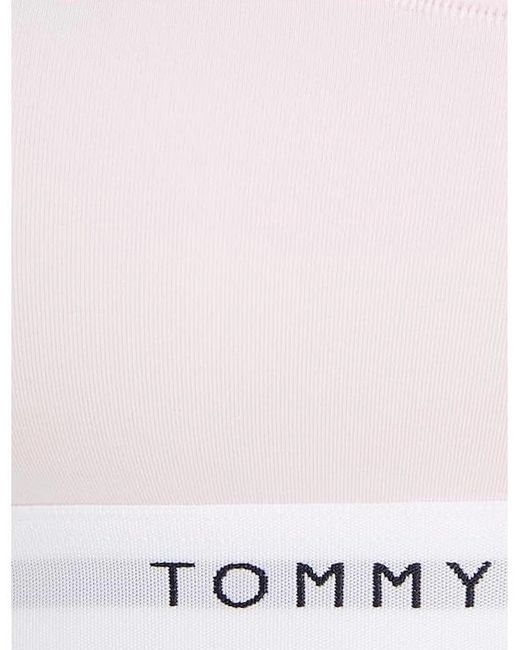 Tommy Hilfiger White Tommy Icons Unlined Bralette, Light