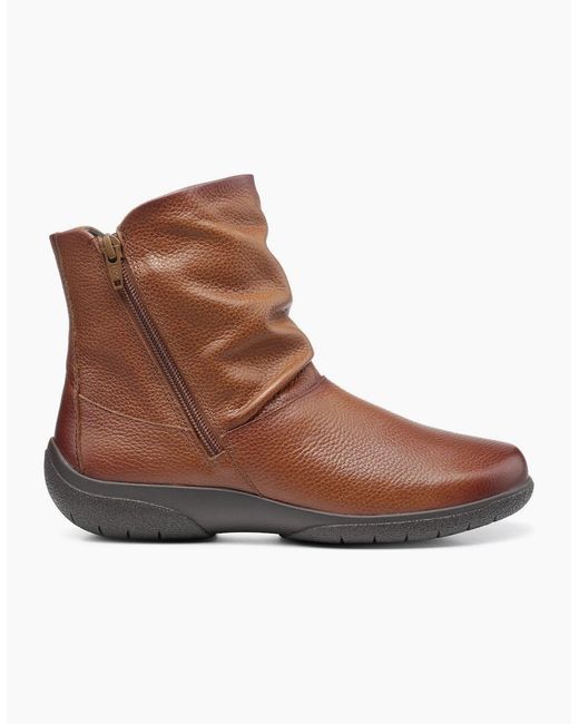 Hotter Brown Whisper Wide Fit Ankle Boots