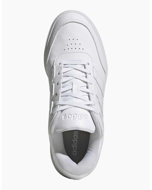 Adidas White Ladies Courtblock Platform Trainers