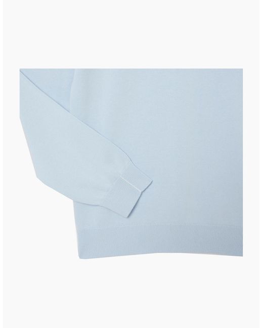Lacoste Blue Ah1985 Cotton Crew Knit for men