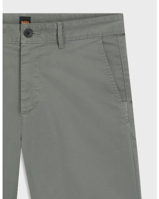 Boss Gray Boss Chino Slim Shorts 076 Open for men