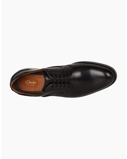 Clarks Black Craft Remi Lace Derby Shoes for men