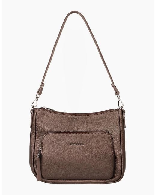 David Jones Brown Bordeaux Shoulder Bag