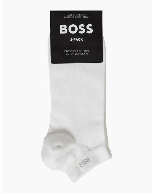 Boss White Pack Trainer Socks for men