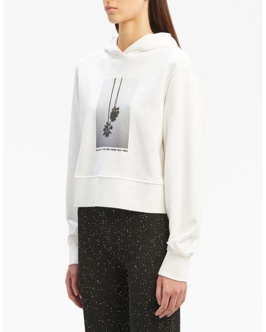 Palm Angels White Mirage Fitted Hoody