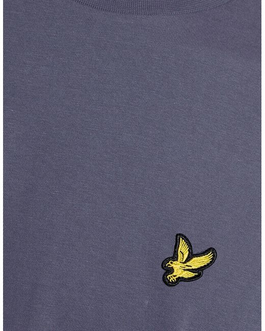Lyle & Scott Blue Cotton Crew Neck T-Shirt for men