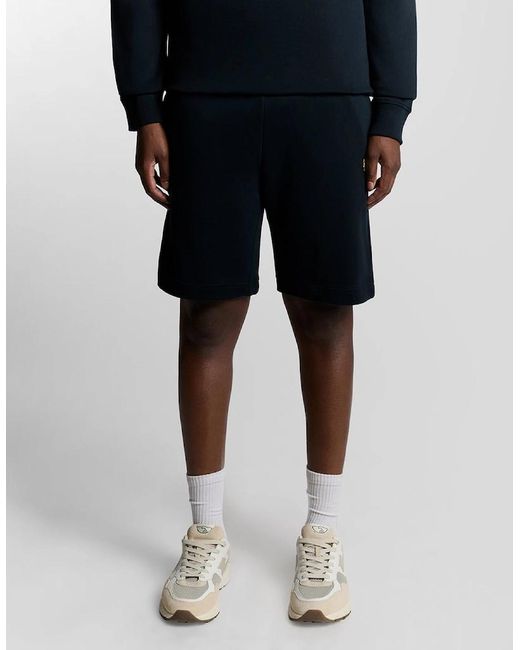 Lyle & Scott Blue Cotton Sweat Short for men
