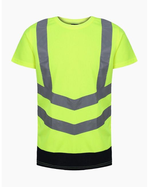 Regatta Green Pro Hi-Vis Short-Sleeved T-Shirt for men