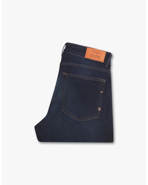 Vingt Quatre Denim Blue Vingt Quatre Straight Fit Rinse Jeans