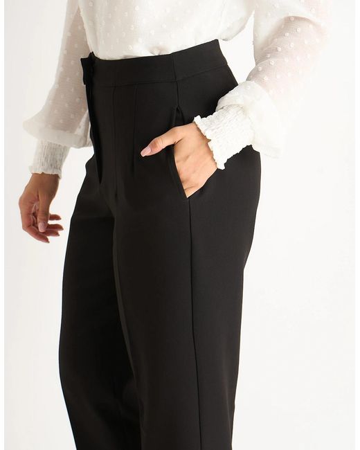 Gini London White Ankle Grazer Cigarette Tailored Trousers
