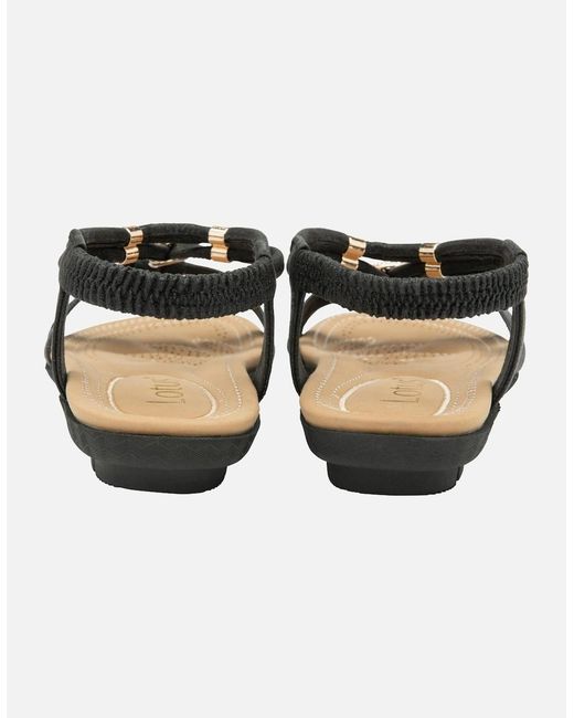 Lotus Black Bettina Sandals