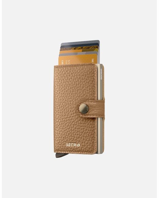 Secrid Natural Pebble Mini Wallet Cappuccino for men