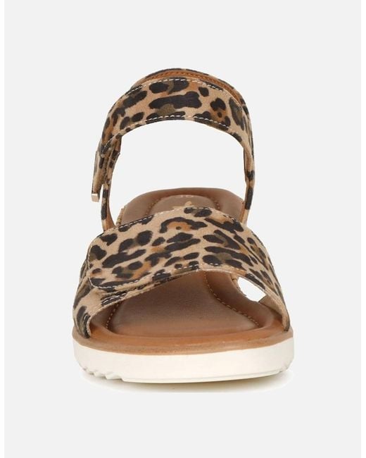 Tamaris Brown Iris Low Wedge Sandals