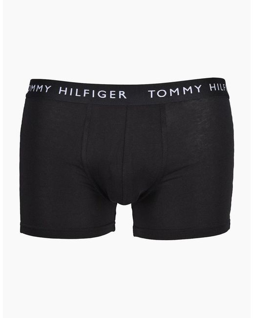 Tommy Hilfiger Black 3-Pack Premium Essential Logo Boxer Trunks for men
