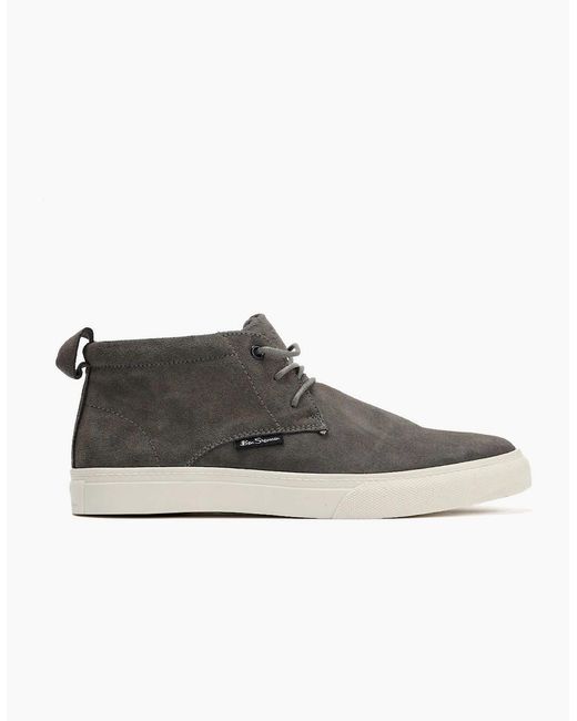 Ben Sherman White Parkway Suede Boots for men