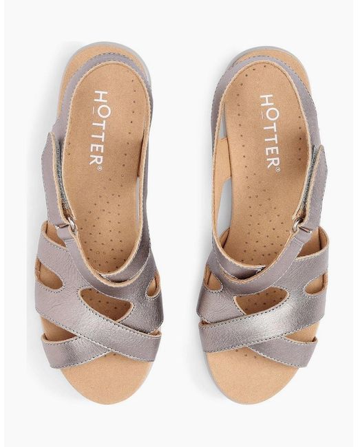 Hotter Pink Eliana Low Wedge Sandals
