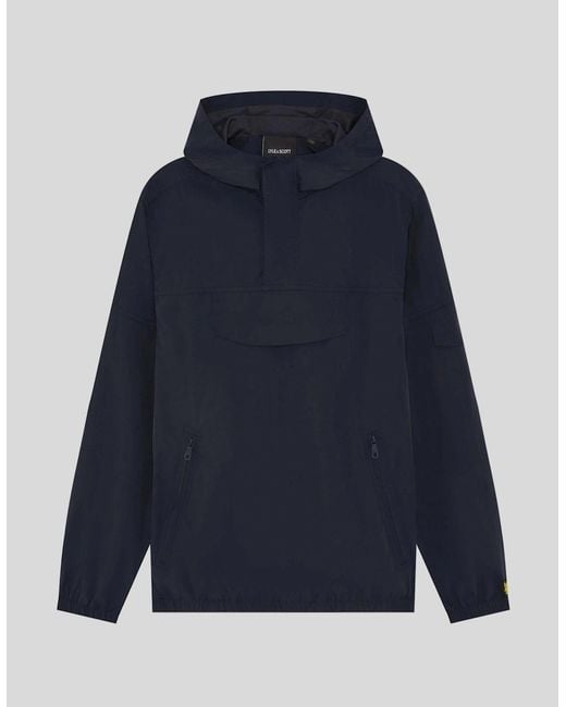 Lyle & Scott Blue Water Resistant Smock Jacket for men
