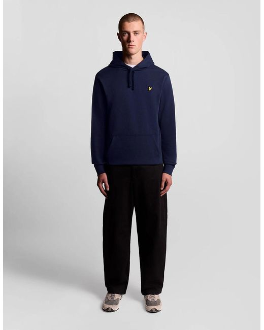 Lyle & Scott Blue Loopback Cotton Hoodie for men