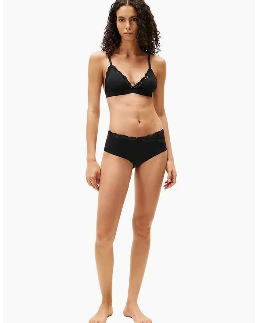 Tommy Hilfiger Black Th Micro Lace Brief