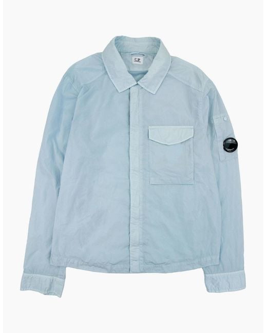 C P Company Blue Chrome R Pocket Overshirt Starlight 806 for men