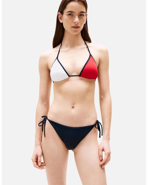 Tommy Hilfiger Red Logo Flag Colours Bikini Bottoms