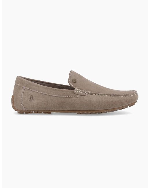 Hush Puppies Gray Ralph Suede Leather Taupe Loafers for men
