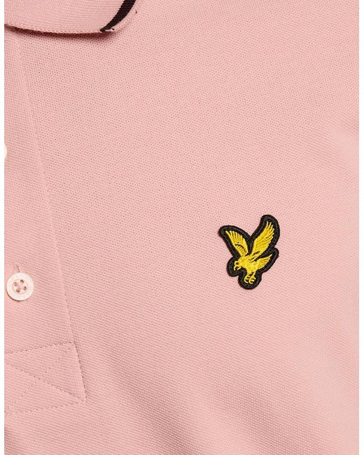Lyle & Scott Pink Lyle & Scott Tipped Polo Shirt Grapefruit for men