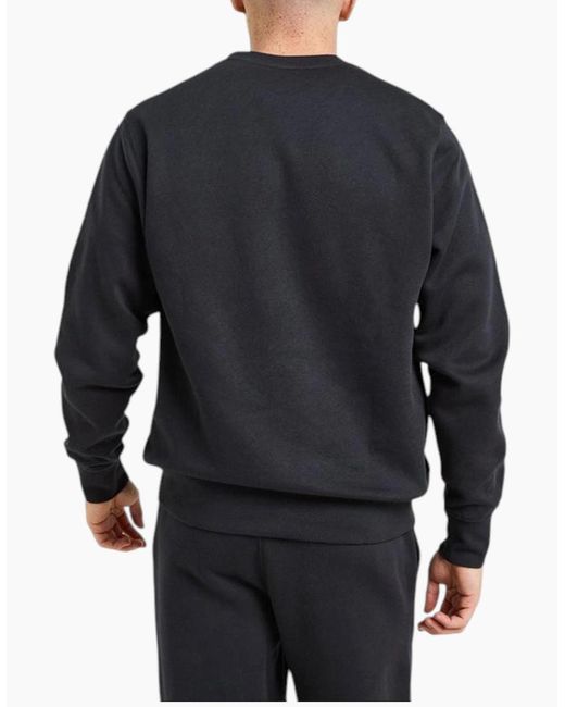 Nike Black Sweatshirt Club Swoosh Casual Sportswear Pullover Top Cotton New for men