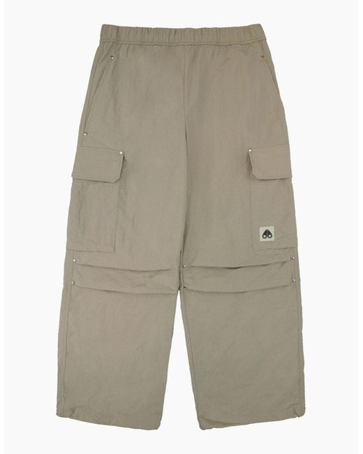 Moose Knuckles Gray Fielding Parachute Pants Tan for men