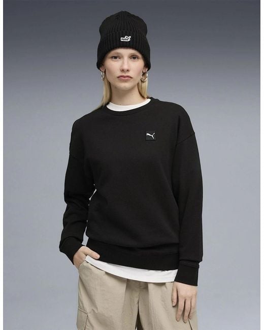 PUMA Black Elevated Comfort Crew Sweatshirt