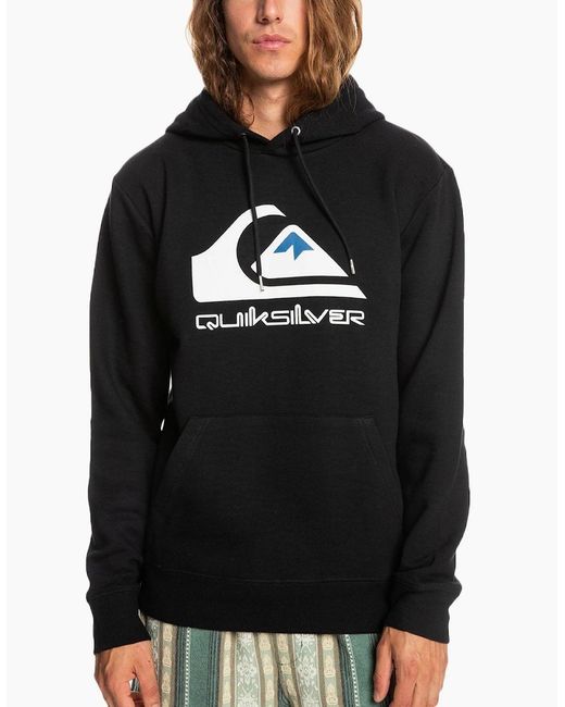 Quiksilver Black Big Logo Hoodie for men