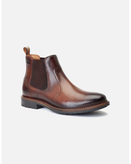 Base London Brown Bloom Chelsea Boots for men