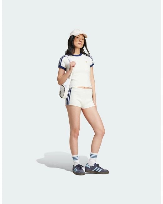Adidas White Originals Premium Knit Shorts