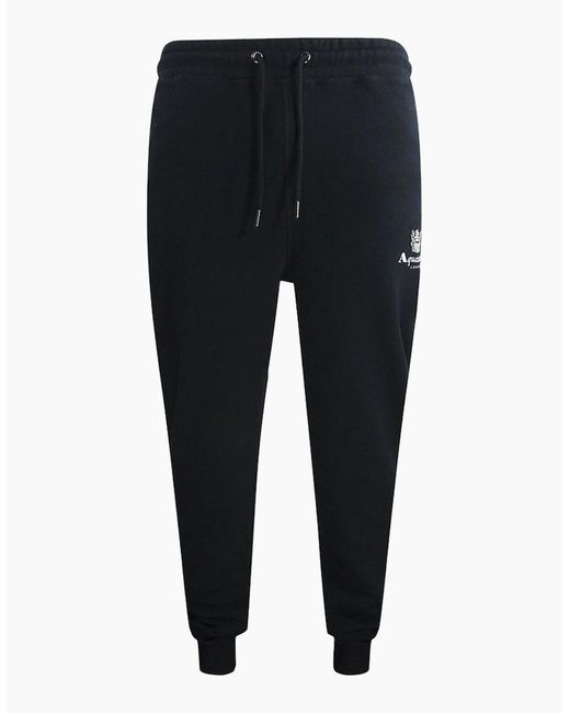 Aquascutum Blue Active Basic Rib Track Pant Sweatpants for men