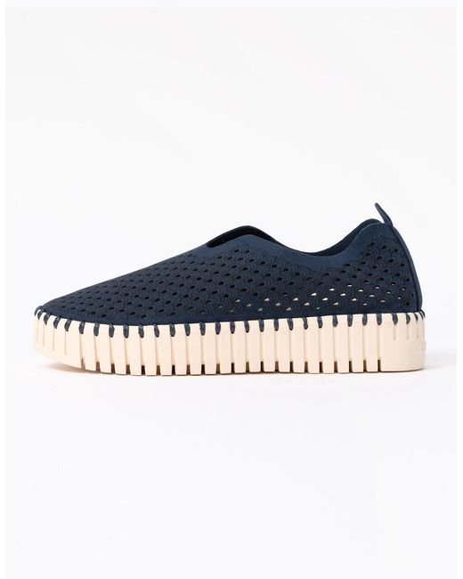 Ilse Jacobsen Blue Tulip Slip-In Platform Shoes